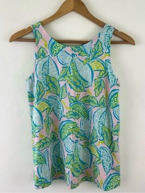 Lilly Pulitzer Kristin Vitamin Sea Pima Cotton Modal Blend Cross-back Tank Top